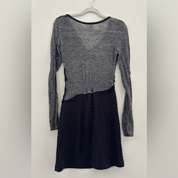 Elisa Cavaletti Size Small Mini Dress Black Gray Artsy Metal Whimsigoth Festival - Picture 8 of 11